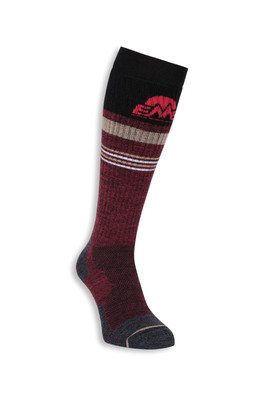 EMS Summit Men's Merino Engineered Ski Socks - Burgundy