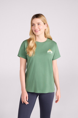 EMS Womens Graphic Tee - Light Khaki
