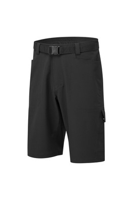 Esker Mens Cargo Baggy Shorts + Liner - Black