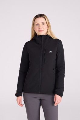 EMS Veste softshell doublée sherpa Charleston pour femmes - Noir