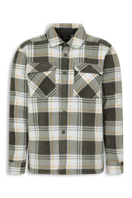 EMS Ozark Mens Fleece Borg Lined Overshirt - Khaki