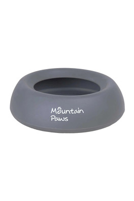 Silicone Splashproof Pet Dog Bowl - Grey
