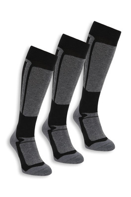 EMS Mountaineer Men's Thermal Merino Knee Ski Socks - Black
