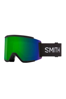 Squad XL Unisex Snow Goggles - Black / Green Mirrored