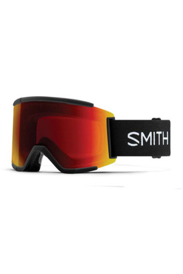 Squad XL Unisex Snow Goggles - Black / Red Mirrored
