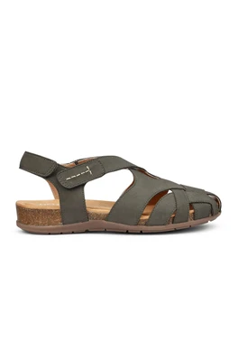 Carpa Women's Wide Fit Nubuck Sandal - Khaki