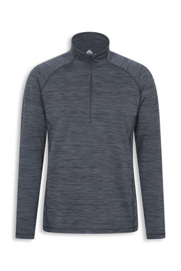 EMS Mens Atlas Grid 1/4 Zip - Dark Grey