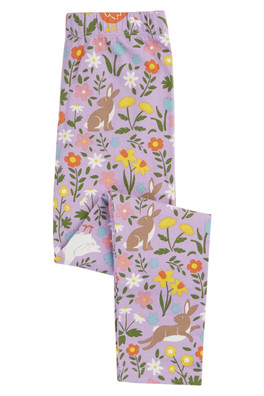Kids 95% Organic Cotton Libby Printed Leggings - Lupin Meadow Play