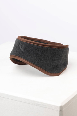 Huggate Womens Fleece Headband - Marl Grey