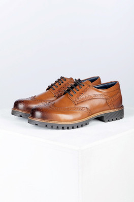 Millington III Mens Brogue Shoes - Tan