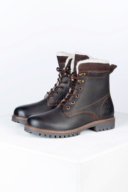 Kelk II Womens Fur Lined Ankle Boots - Waxy Brown