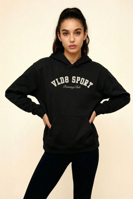 VLD8 Sport Women's Oversized Hoodie - Black