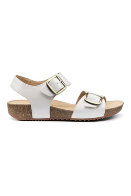Tourist II Women's Regular Fit Leather Sandal - White Sand