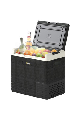 50L 12V Car Freezer for Camping - Grey and Black