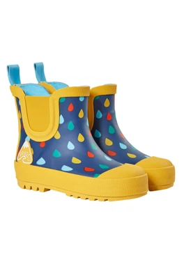 Kids Rain Or Shine Short Welly Boots - Rainbow Rain