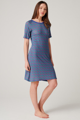 Womens Bamboo Short Sleeve Nightdress - Boom Bloom