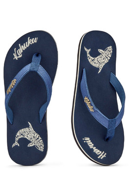 Slippahs Womens Flip-Flops - Navy Whale