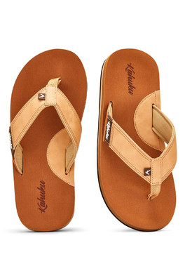 Slaps Mens Flip-Flops - Tan