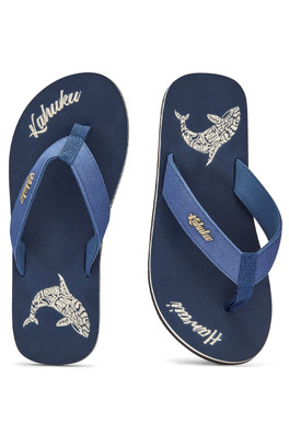 Slippahs Mens Flip-Flops - Navy Whale