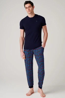 Mens Bamboo Pyjama Set - Minimalist Geometric