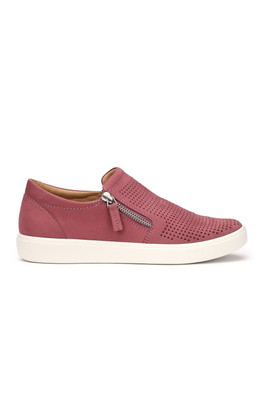 Daisy Women's Wide Fit Nubuck Trainer - Dark Rose