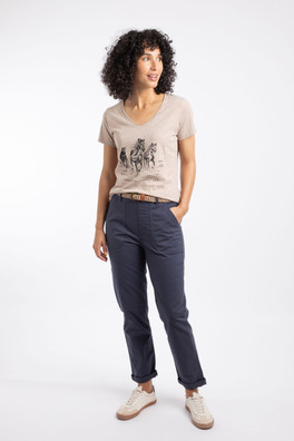 Malorri Womens Chino Trousers - Navy