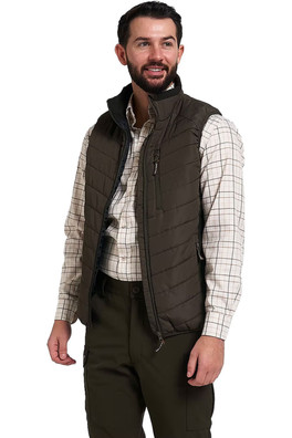 Mens Hybrid Quilted Gilet - Green