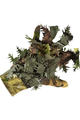 LLCS Mens Camo Oak Leaf Gloves - Green