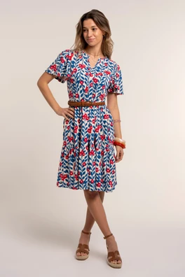Calliope Womens Jersey Knee Length Dress - Blue