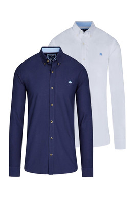 Multipack Classic Long Sleeve Mens Oxford Shirt - Multi