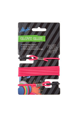 Glove Glue Elasticated Glove and Mitten Retainer - pink