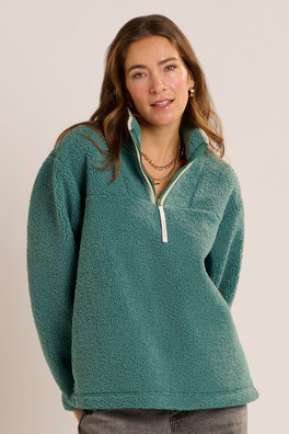 Mangerton Womens Quarter Zip Fleece - Blue