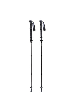 Folding Carbon Lightweight 5-Section Pole Pair - Black
