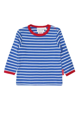 Kids 100% Cotton Breton Long-Sleeved T-Shirt - Blue