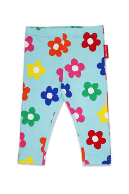 Kids 95% Cotton Rainbow Bloom Print Leggings - Multi