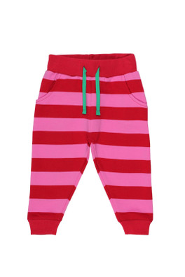 Kids 100% Cotton Striped Joggers - Multi