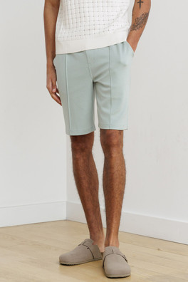 Soft Jersey Mens Shorts Drawstring Waist - Light Green