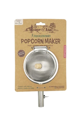 Huckleberry Popcorn Maker Portable Campfire Basket - Silver