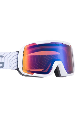 Unisex Griz UV400 Anti-Fog Mirror Ski Goggles - White