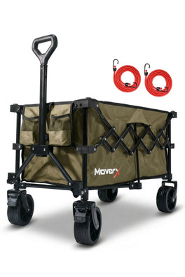 Premium Folding Camping Trolley - Green/120L