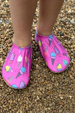 Kids Glace Ice Creams Non-Slip Swim Shoes - Pink with Ice Creams