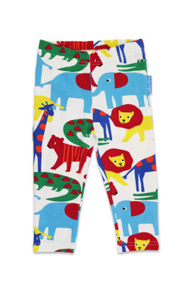 Kids 100% Cotton Safari Print Leggings - Multi