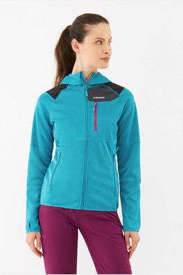 Yosemite Hoodie Womens Midlayer - turquise/fuchsia
