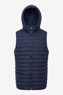Mens WaterResistant Equestrian Hooded Puffer Gilet - Navy