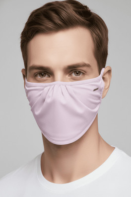 Men's UV Protective Drape Face Mask - Neon Pink