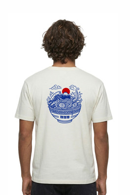 Ramen Mens T-Shirt Stone Wash White - Stone Wash White