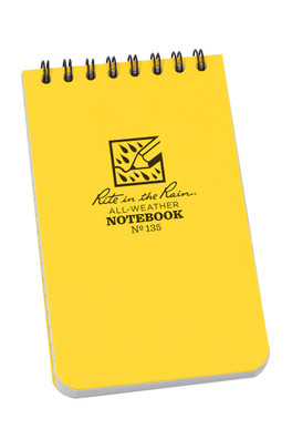 Top Spiral Bound Pocket Notebook No.135 - Yellow 3" x 5"