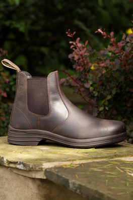 Kingham Unisex Leather Yard Boots - Brown