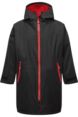 Changing Kids Robe - Black/Red