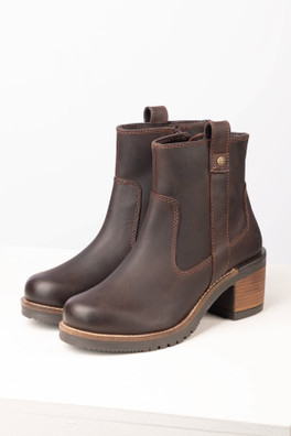 Ella Womens Heeled Boot - Waxy Brown